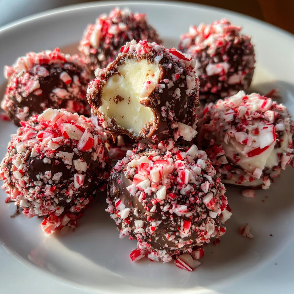 Candy Cane Truffles