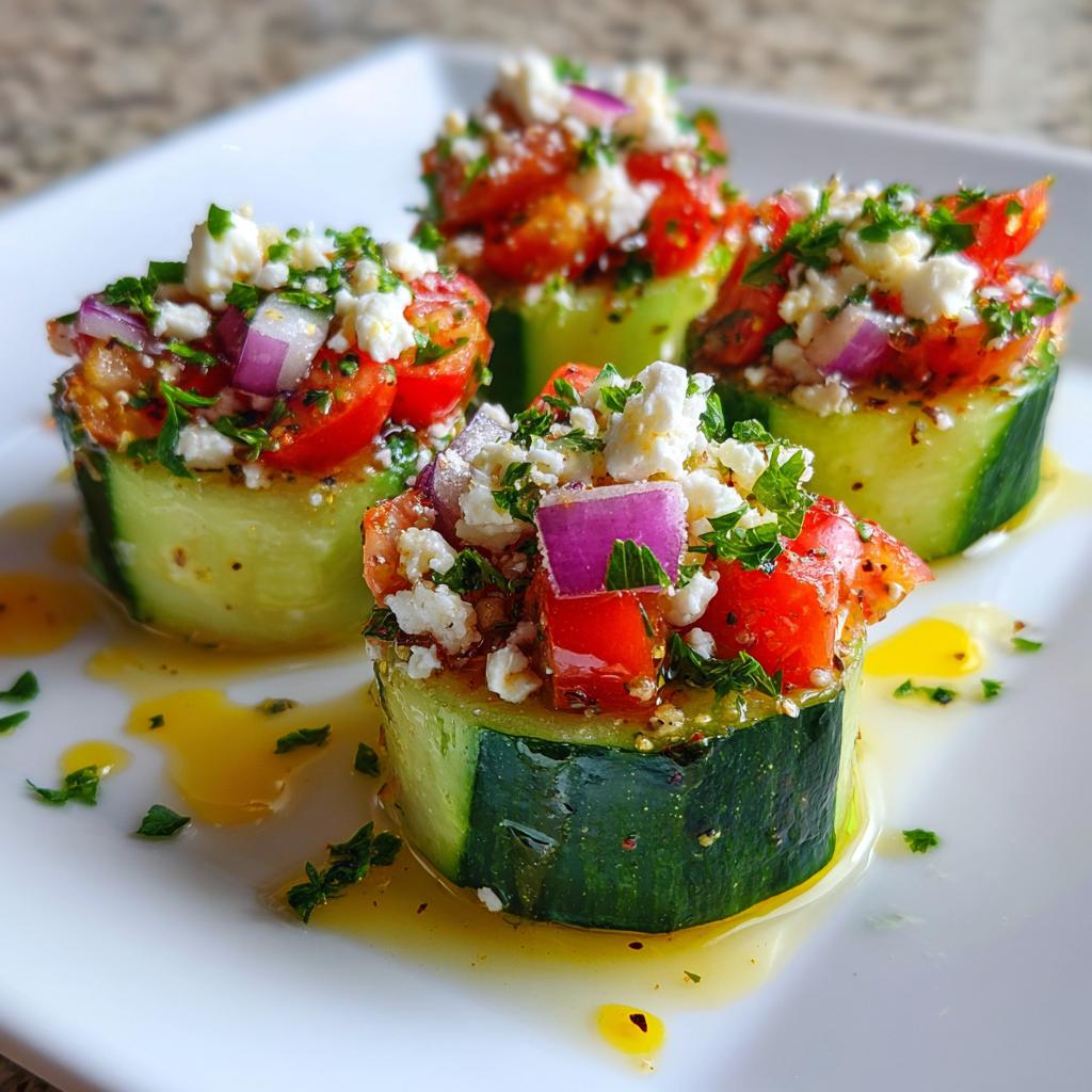 Cucumber & Tomato Salad Cups