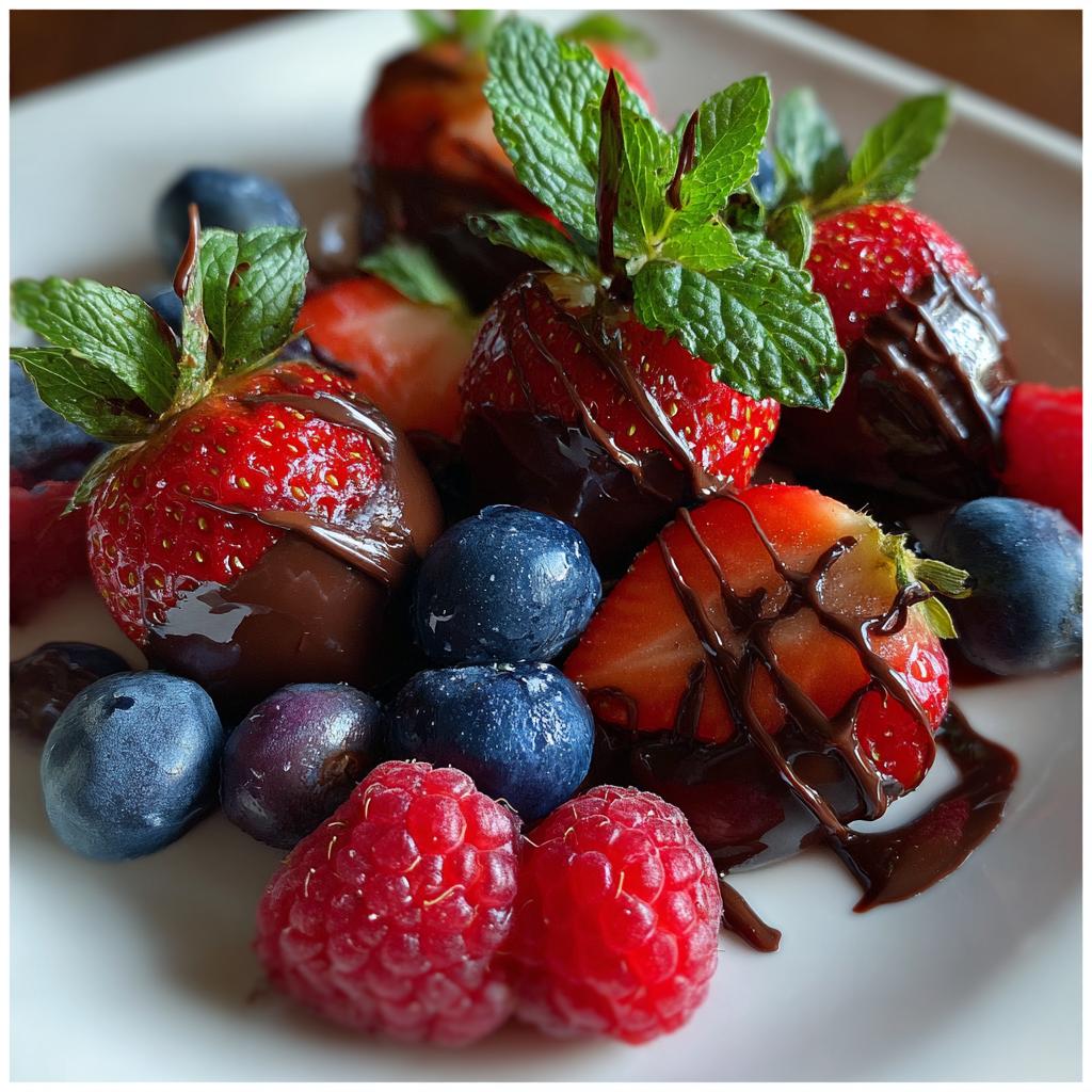 Fresh Berries with Dark Chocolate - detail 1