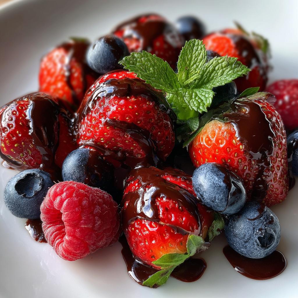 Fresh Berries with Dark Chocolate