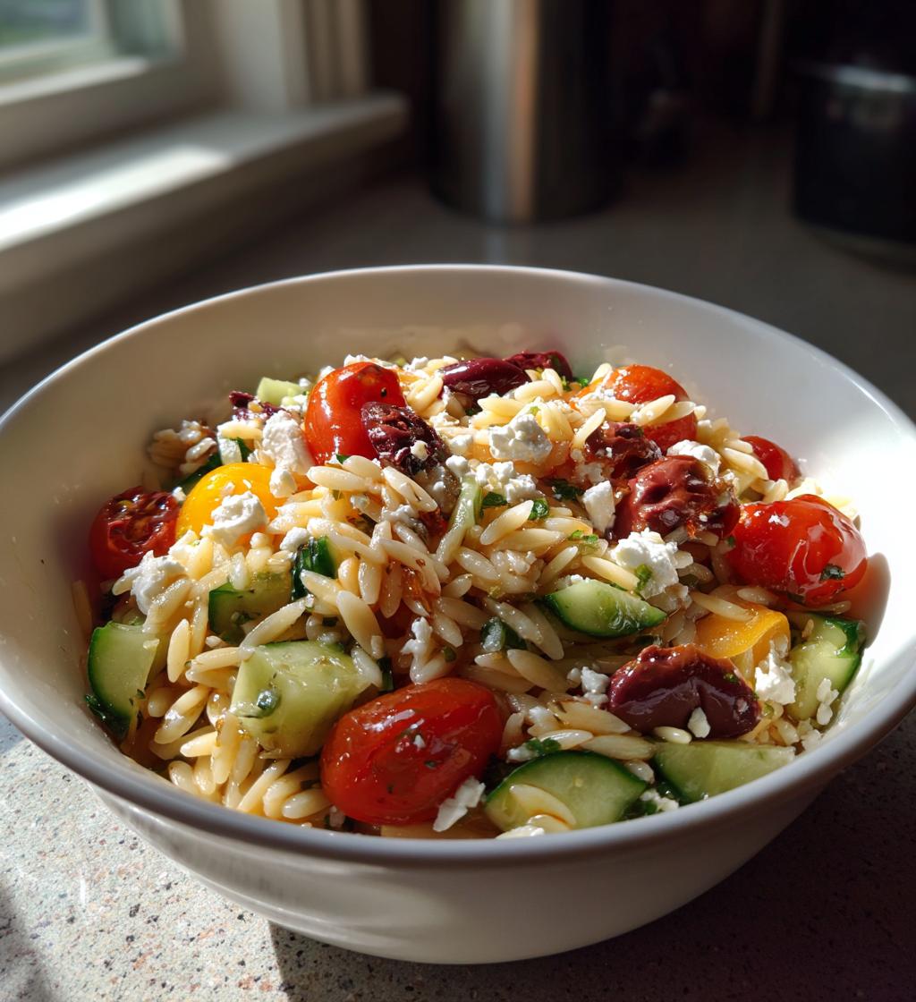 Greek Orzo Salad with Kalamata Olives and Feta - detail 1
