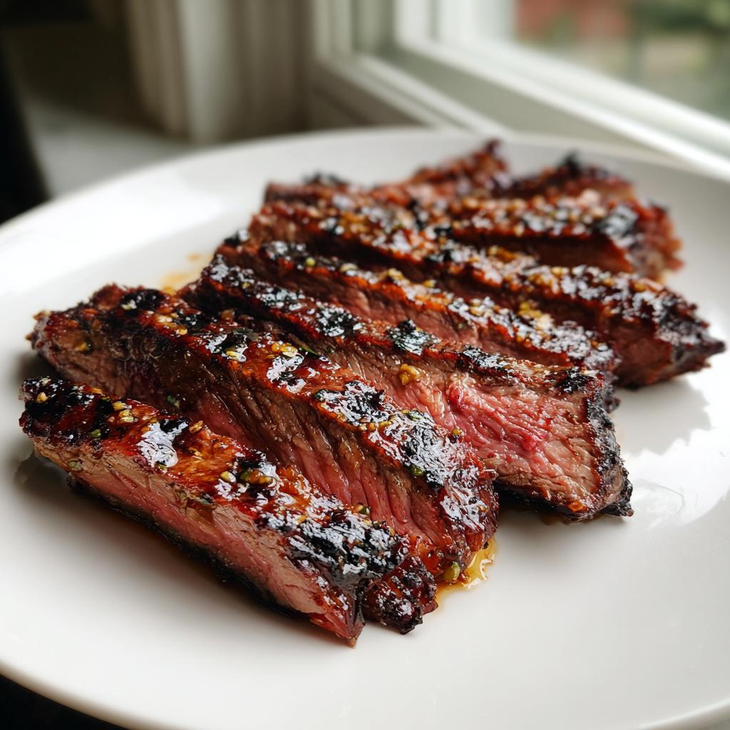 Grilled Skirt Steak with Honey-Garlic Marinade - detail 1