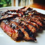 Grilled Skirt Steak with Honey-Garlic Marinade