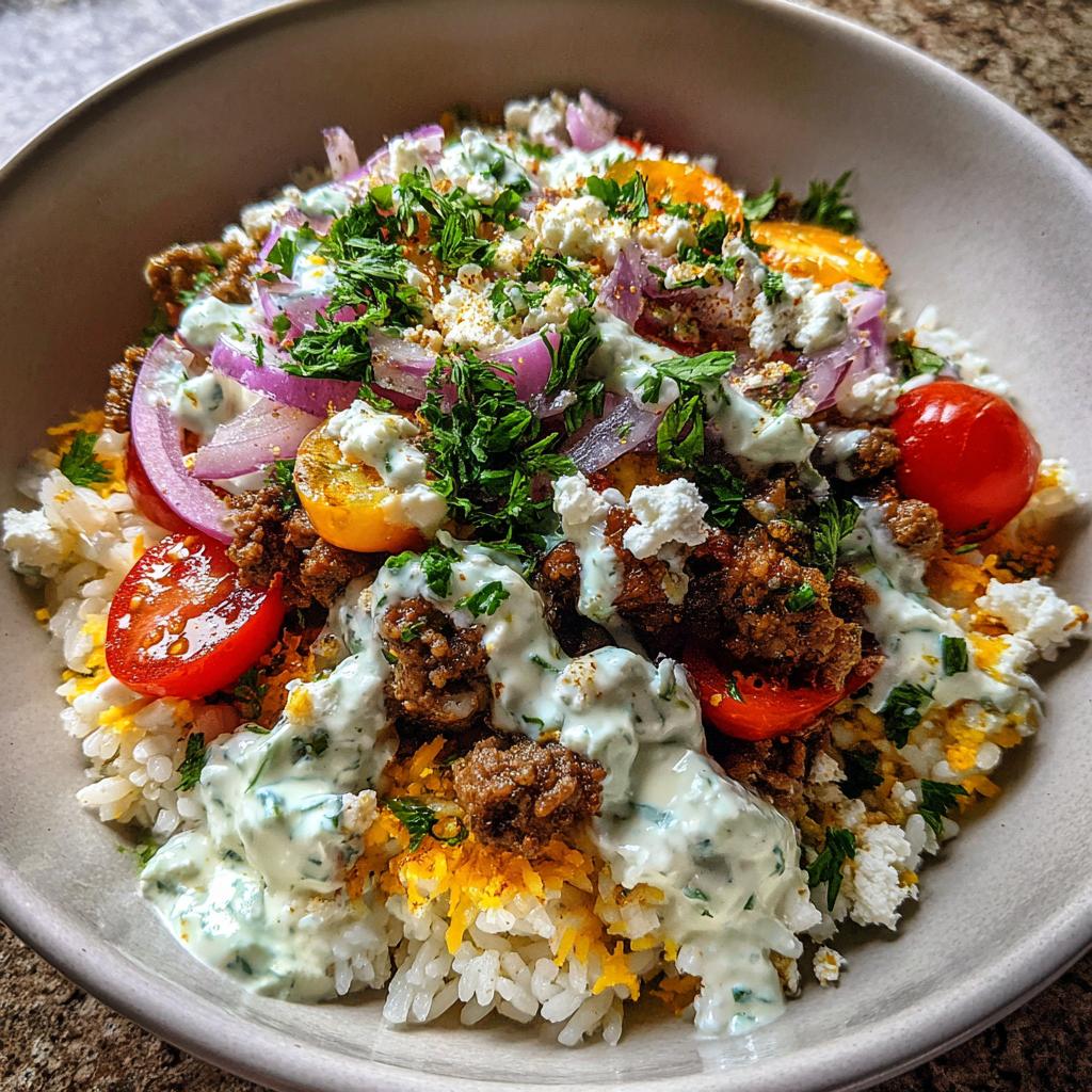 Lamb Gyro Bowls with Creamy Cucumber Sauce - detail 1