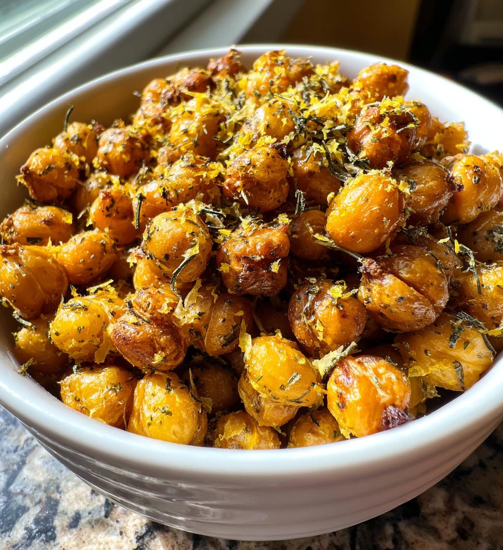 Lemon Herb Crunchy Chickpeas