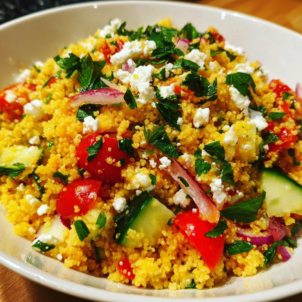 Mediterranean Couscous Salad with Fresh Herbs - detail 1