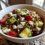 Mediterranean Lentil Salad with Lemon Dill Dressing