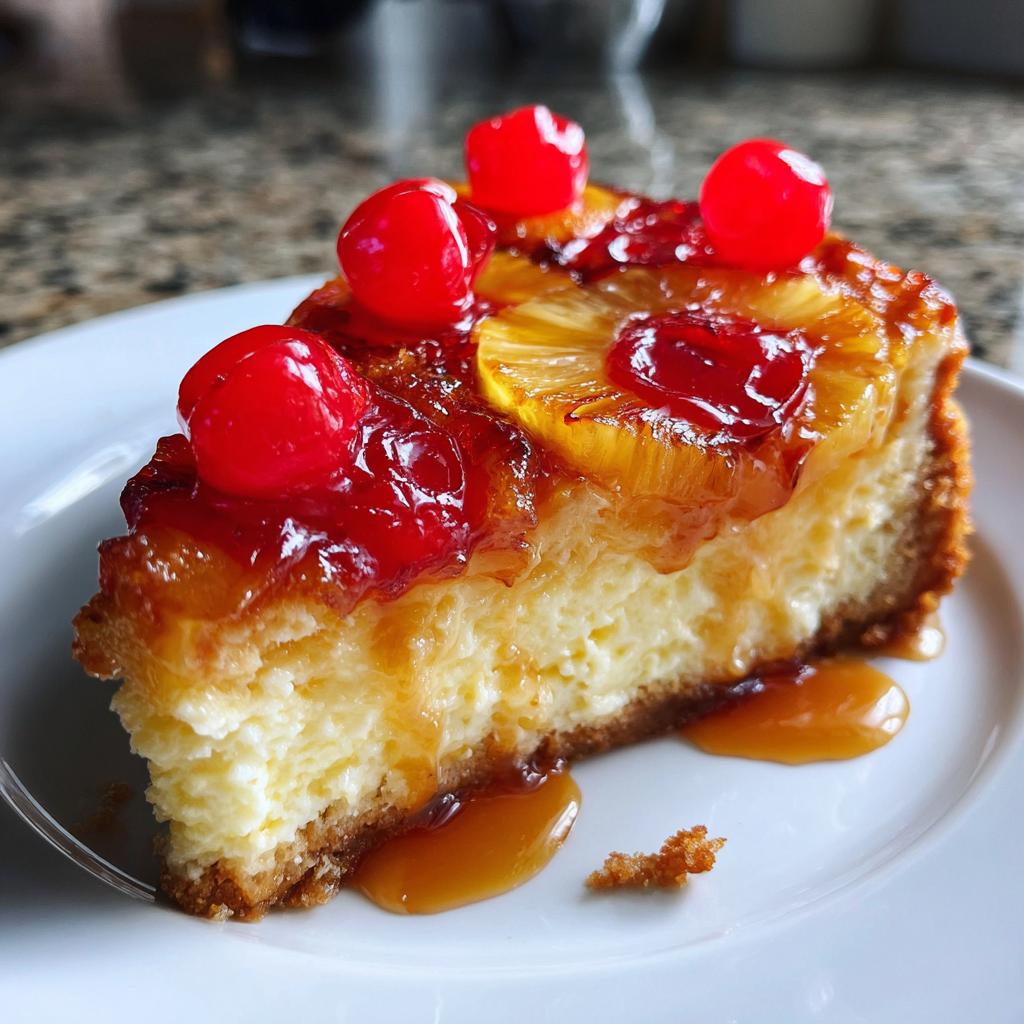 Pineapple Upside Down Cheesecake - detail 1