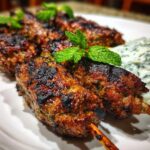 Spicy Beef Kofta with Mint Yogurt Dip