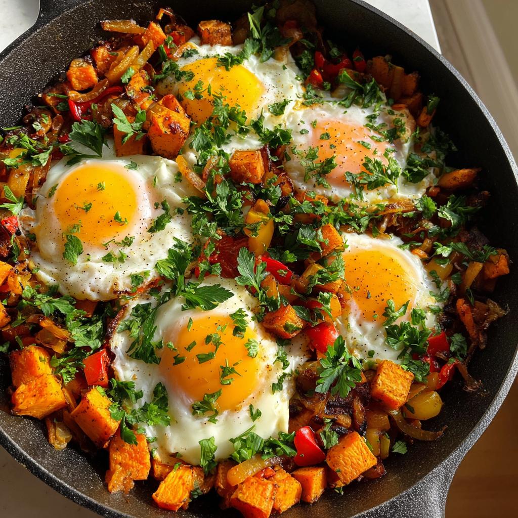 Sweet Potato Hash with Eggs - detail 1