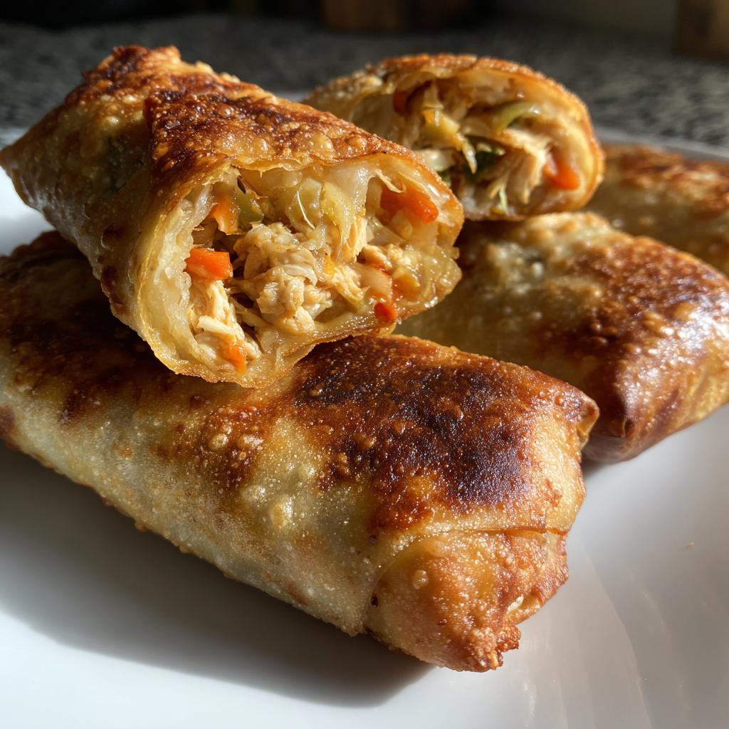 air fryer chicken egg rolls - detail 1