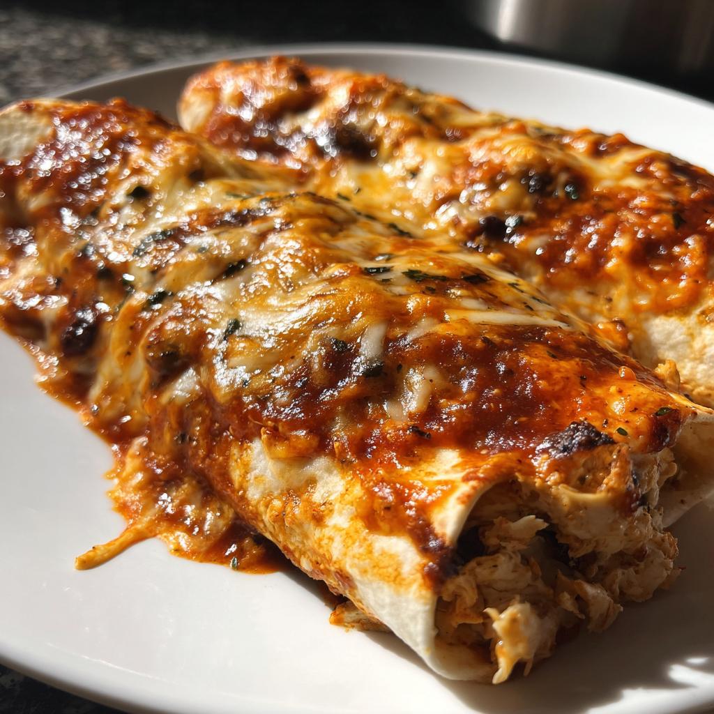 bean and chicken enchiladas - detail 1