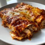 bean and chicken enchiladas