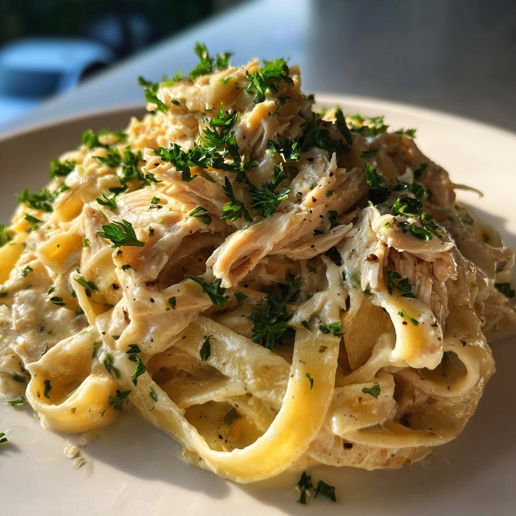 chicken alfredo slow cooker - detail 1