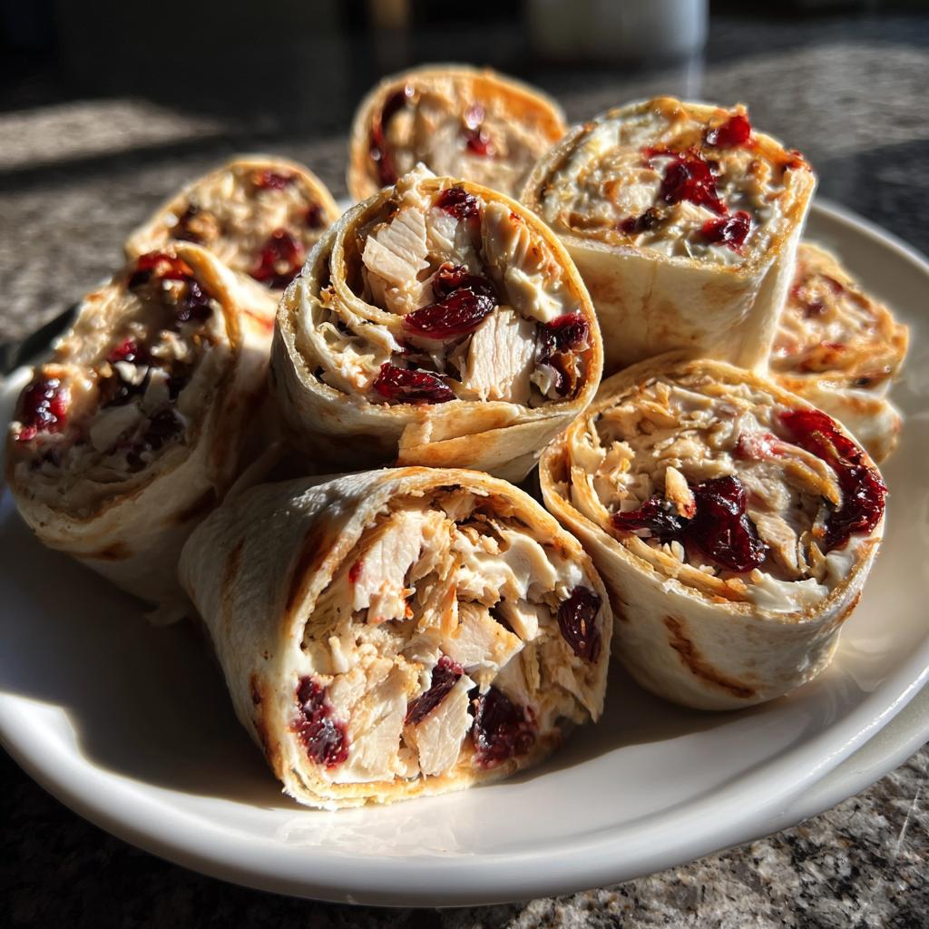 chicken and cranberry pinwheels - detail 1