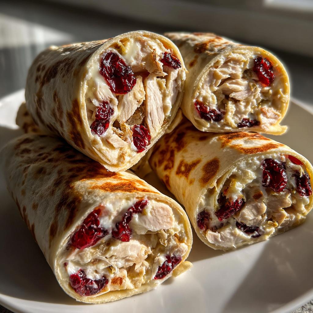 chicken and cranberry pinwheels