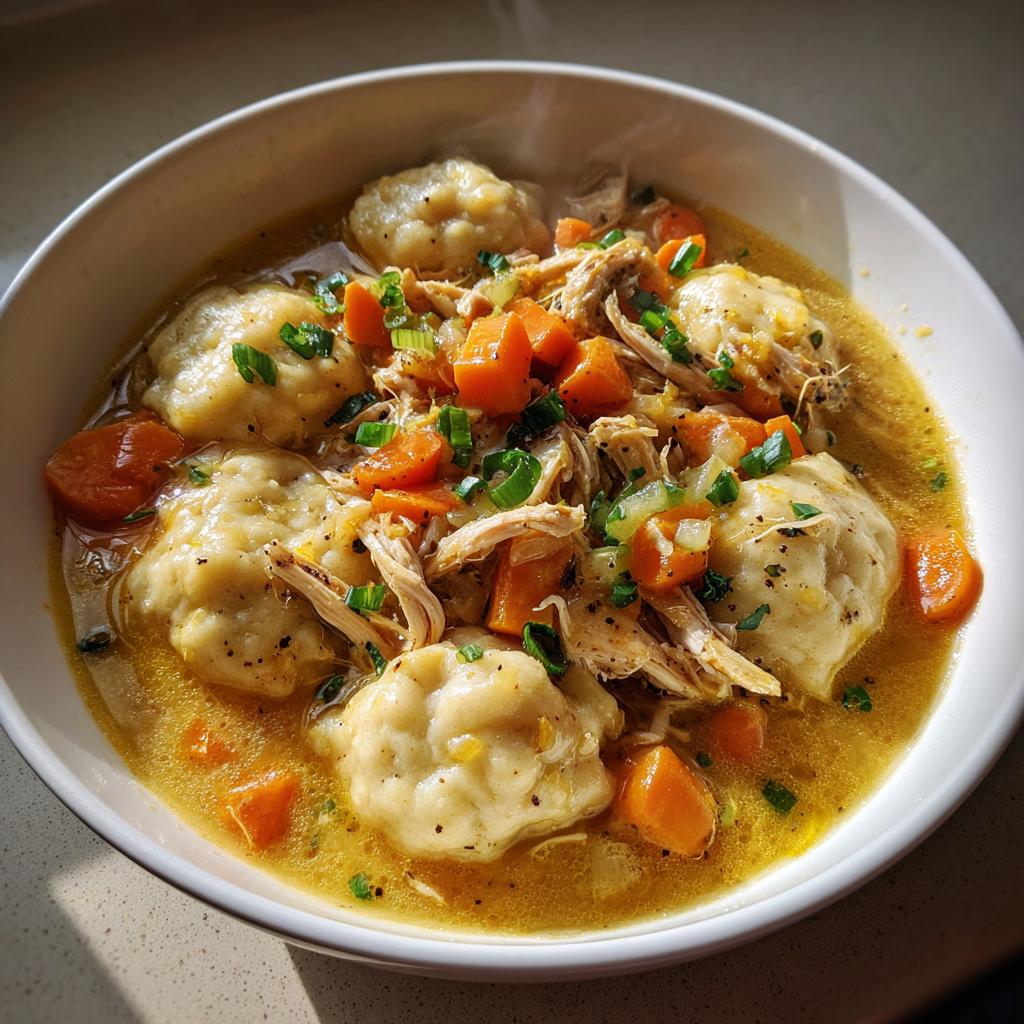chicken and dumplings - detail 1