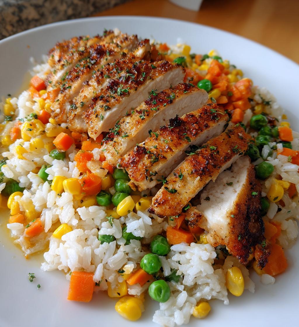 chicken and rice veggies
