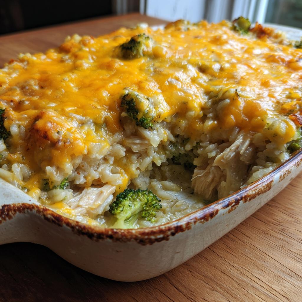 chicken brown rice broccoli casserole - detail 1