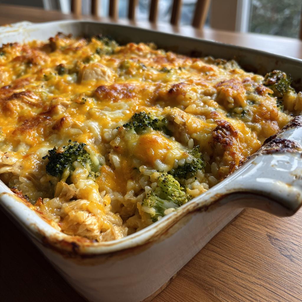 chicken brown rice broccoli casserole