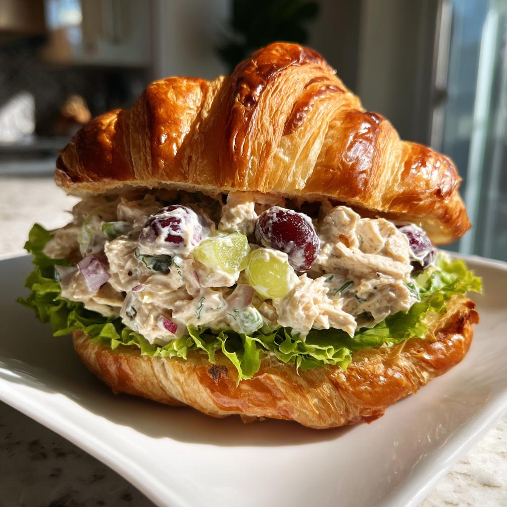 croissant chicken salad sandwich