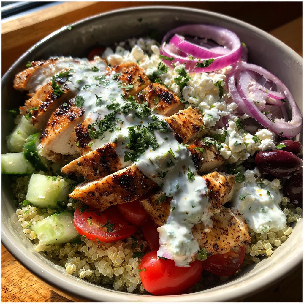 Greek Chicken Bowl with Tzatziki - detail 1