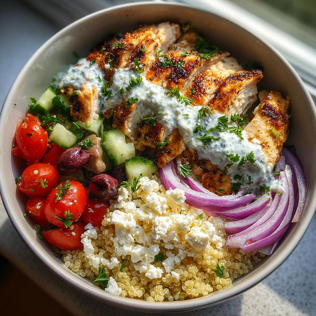 Greek Chicken Bowl with Tzatziki