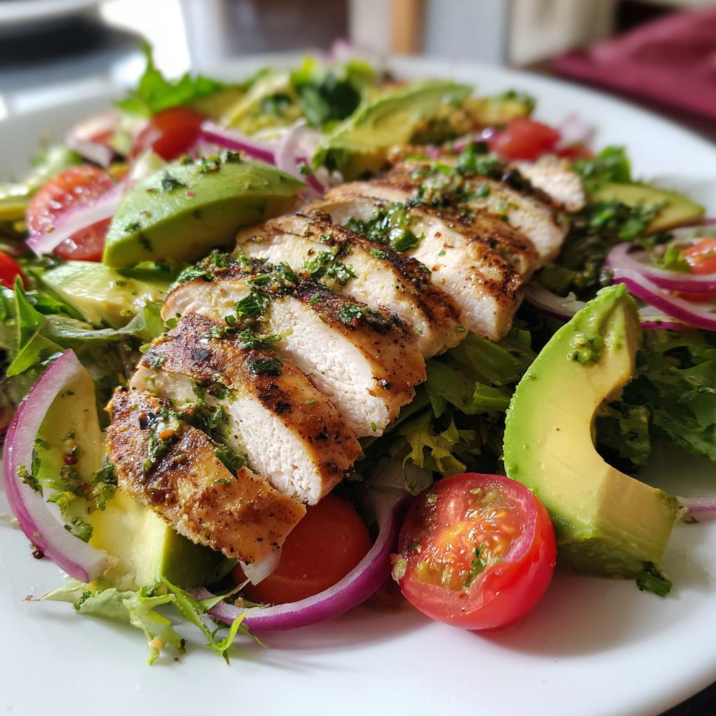 Grilled Chicken Salad with Avocado - detail 1