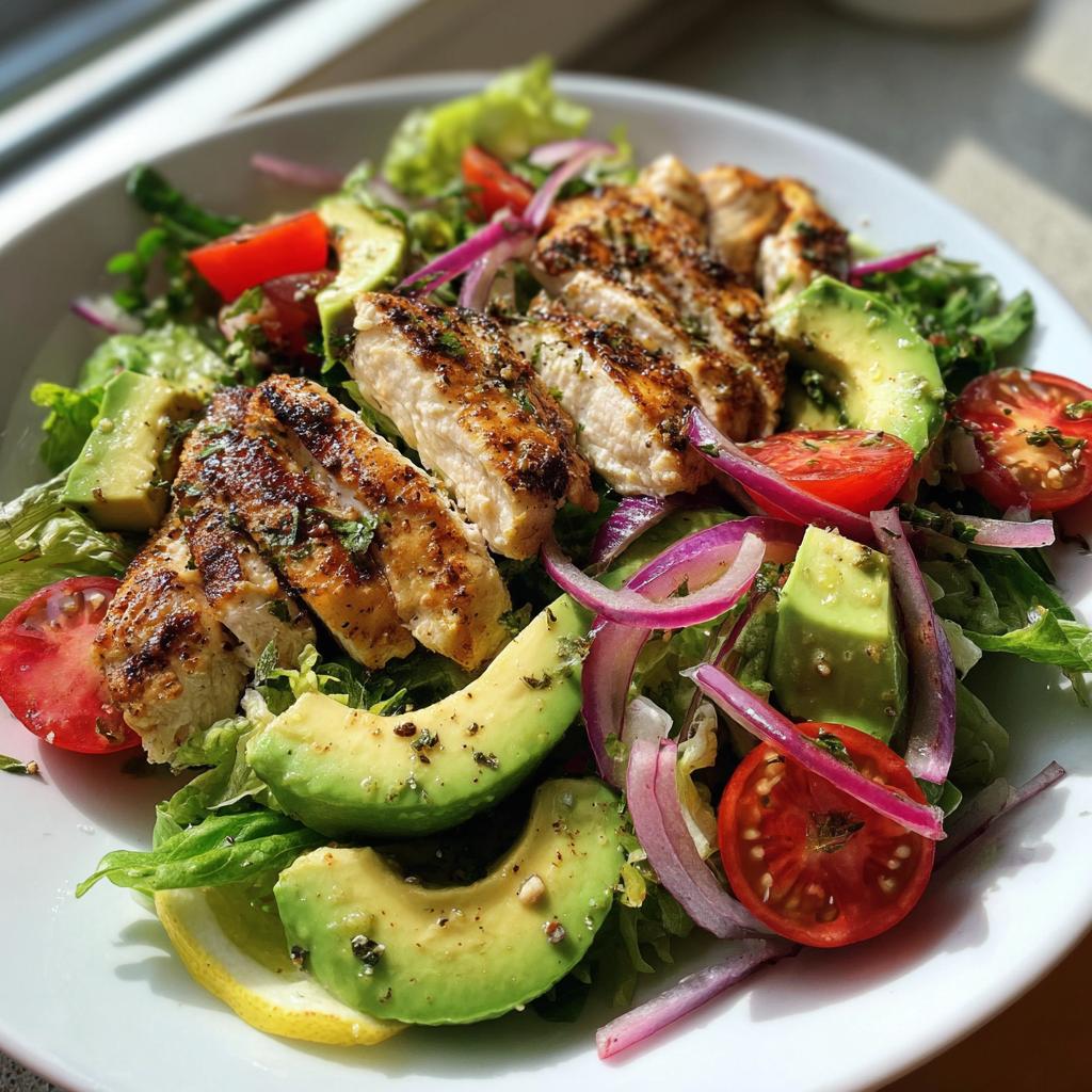 Grilled Chicken Salad with Avocado