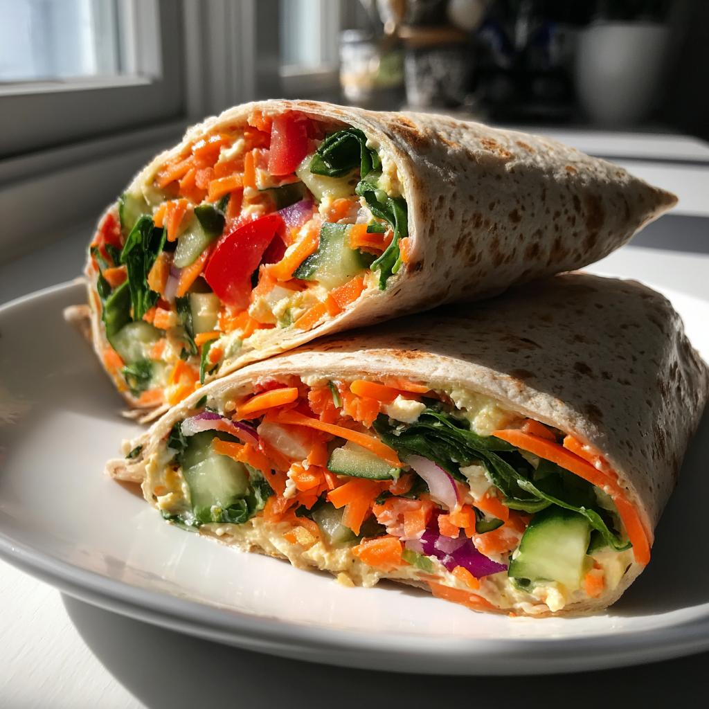 Hummus and Veggie Wrap - detail 1