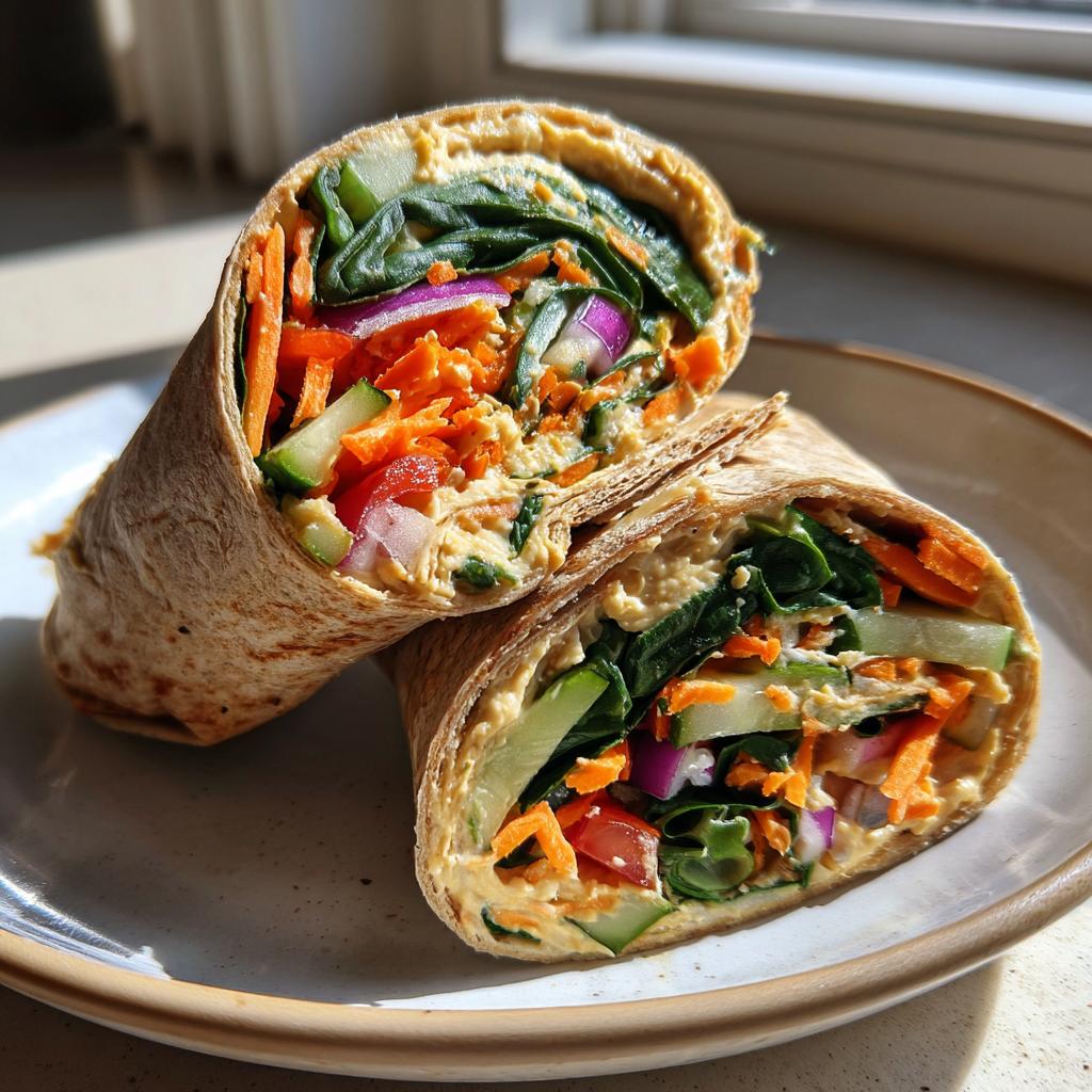 Hummus and Veggie Wrap