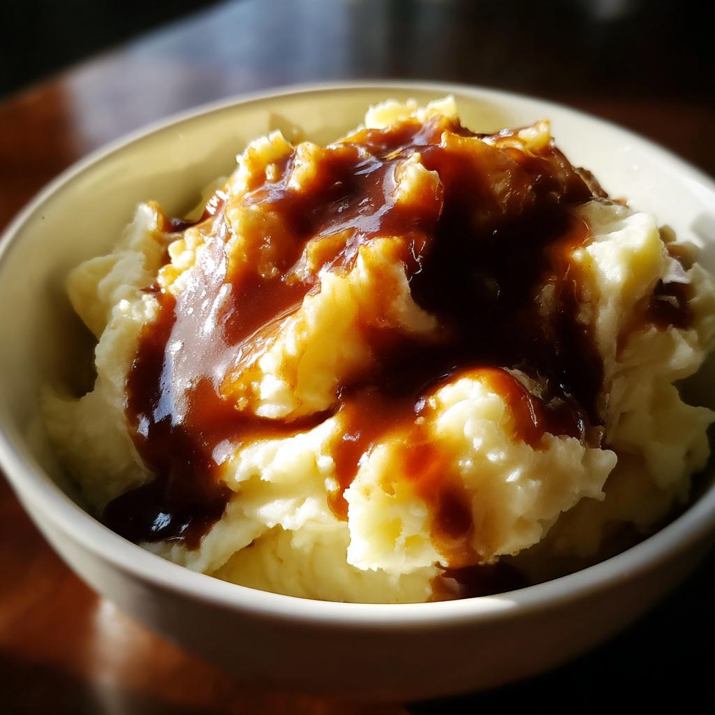 Mashed Potatoes with Gravy - detail 1