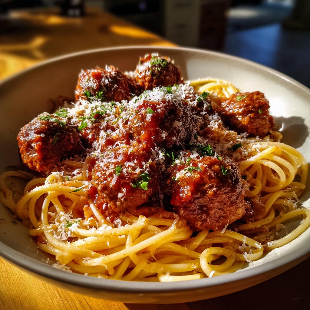 Spaghetti and Meatballs - detail 1