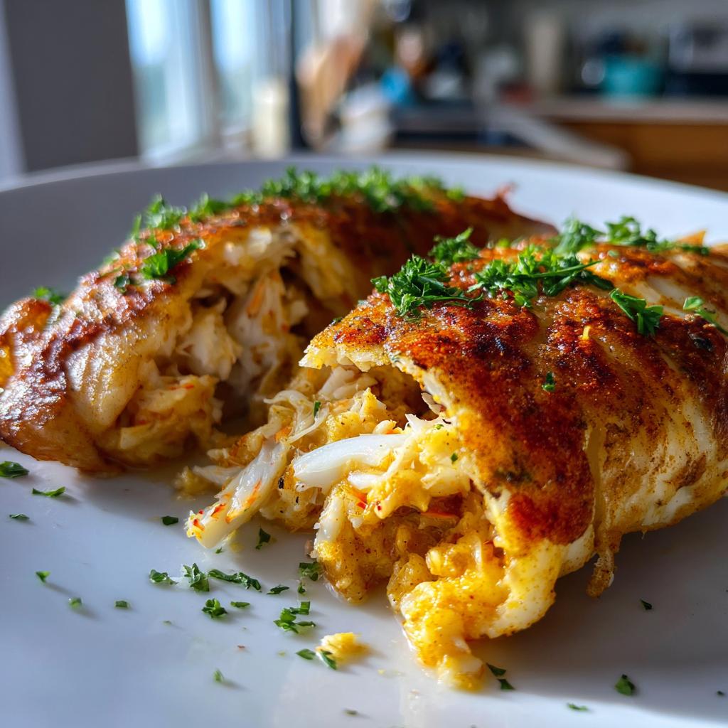Stuffed Flounder with Crab Meat - detail 1
