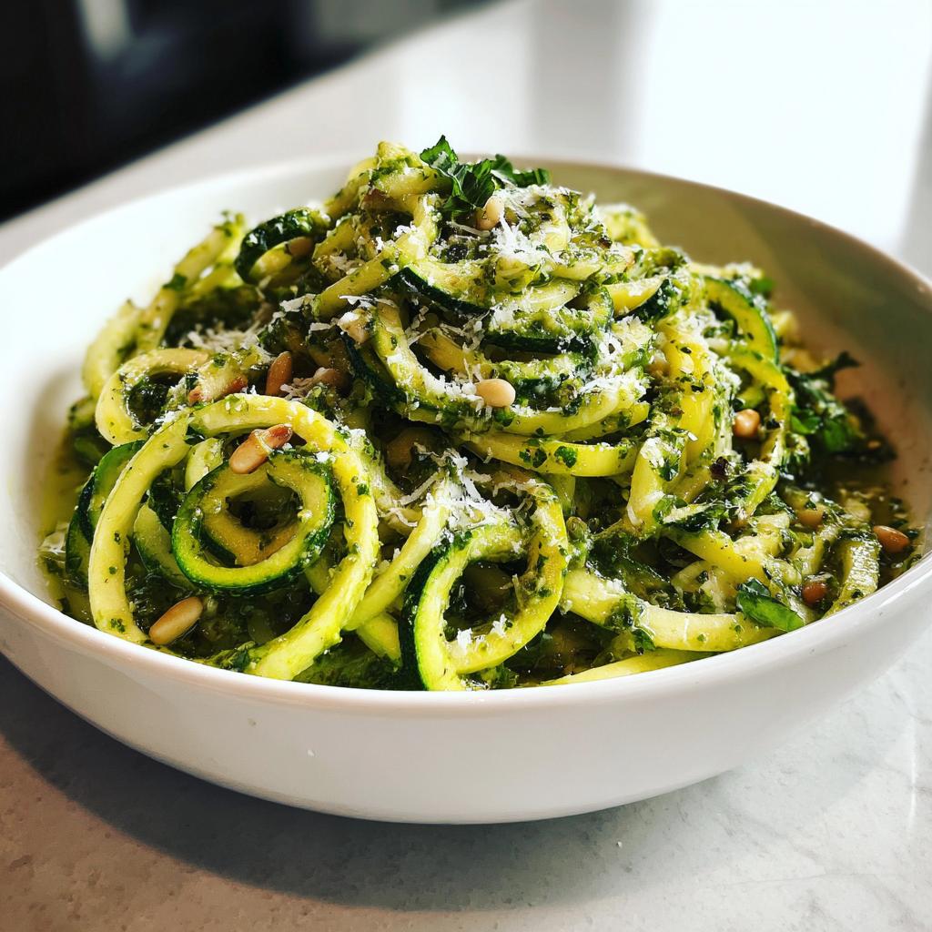 Zucchini Noodles with Pesto - detail 1
