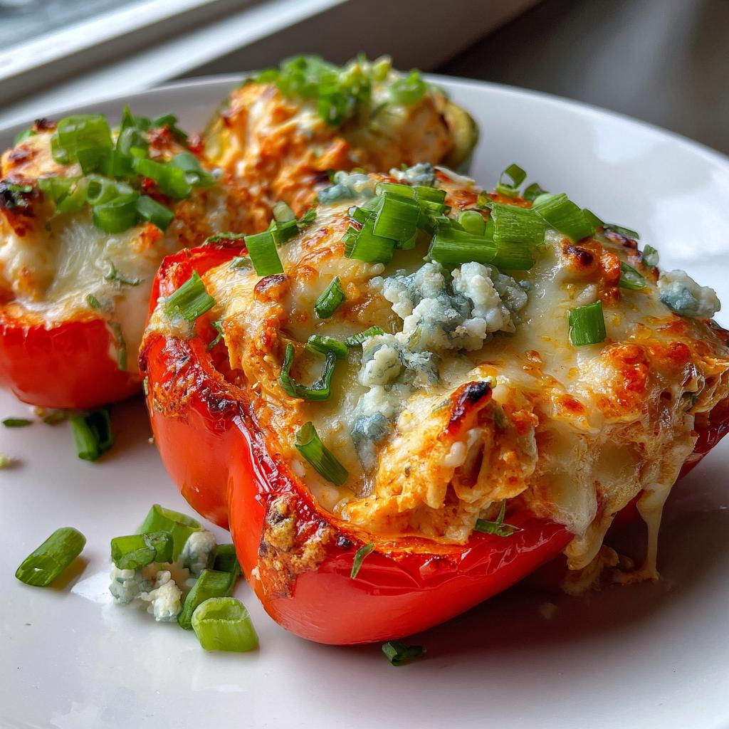 buffalo chicken stuffed peppers - detail 1