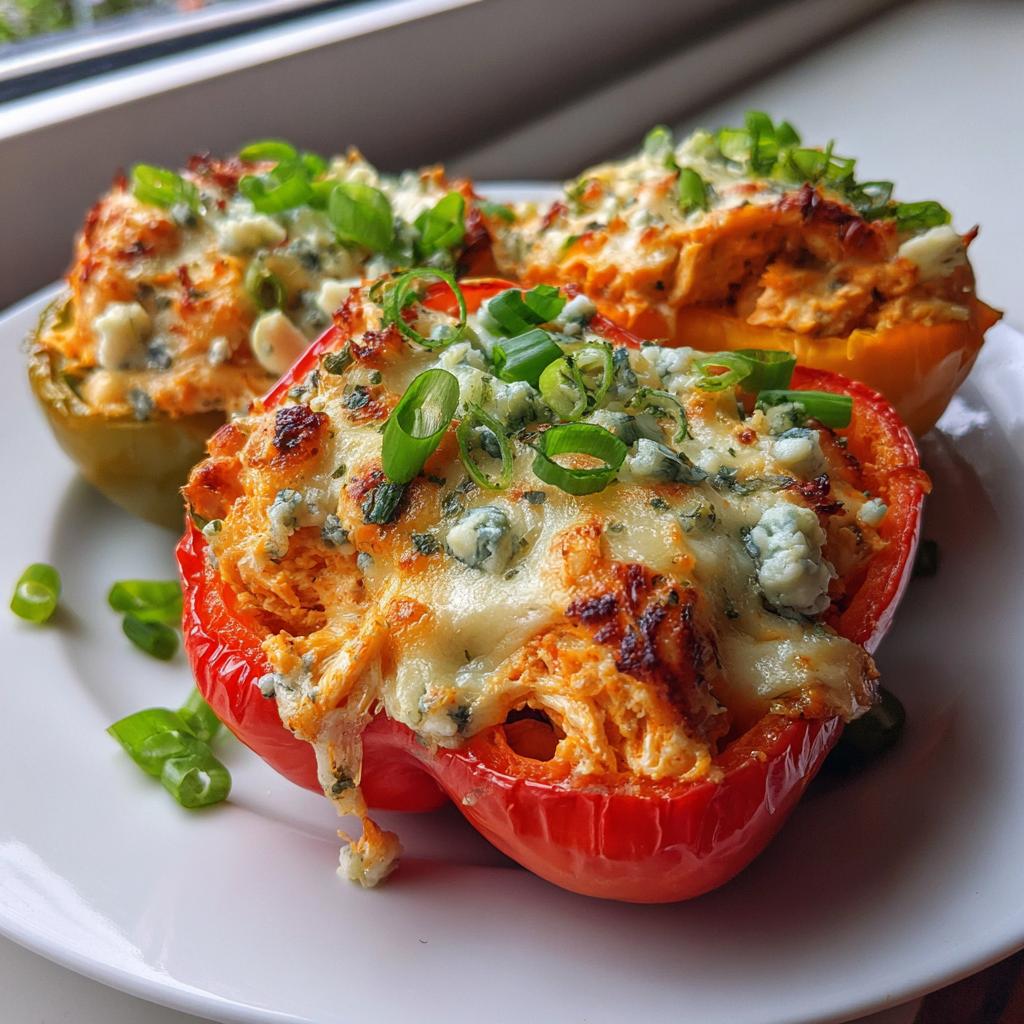 buffalo chicken stuffed peppers - detail 2