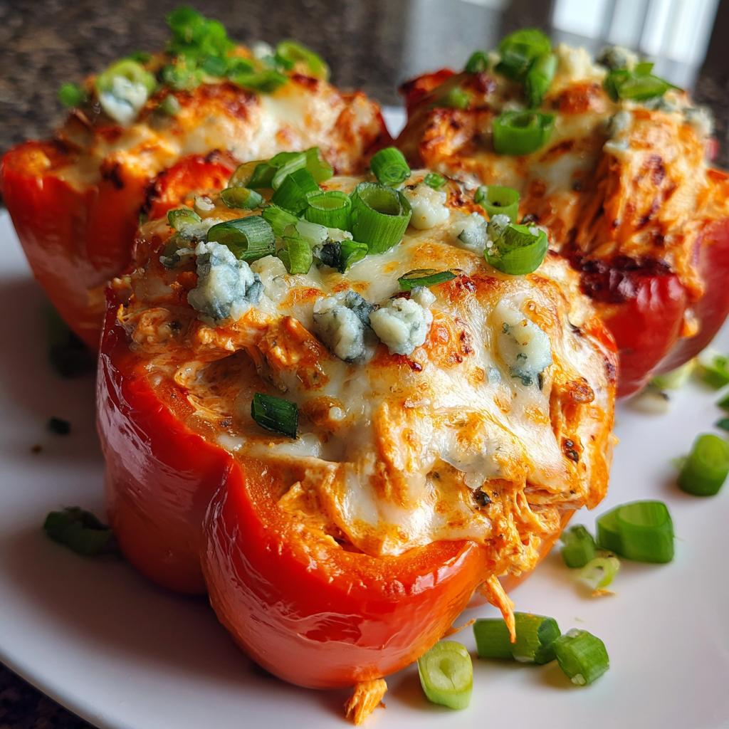 buffalo chicken stuffed peppers - detail 3