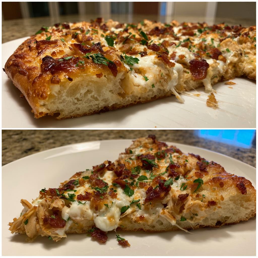 chicken bacon ranch pizza - detail 1