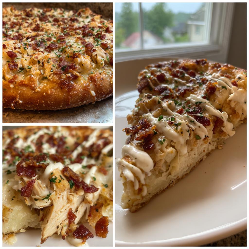 chicken bacon ranch pizza - detail 2