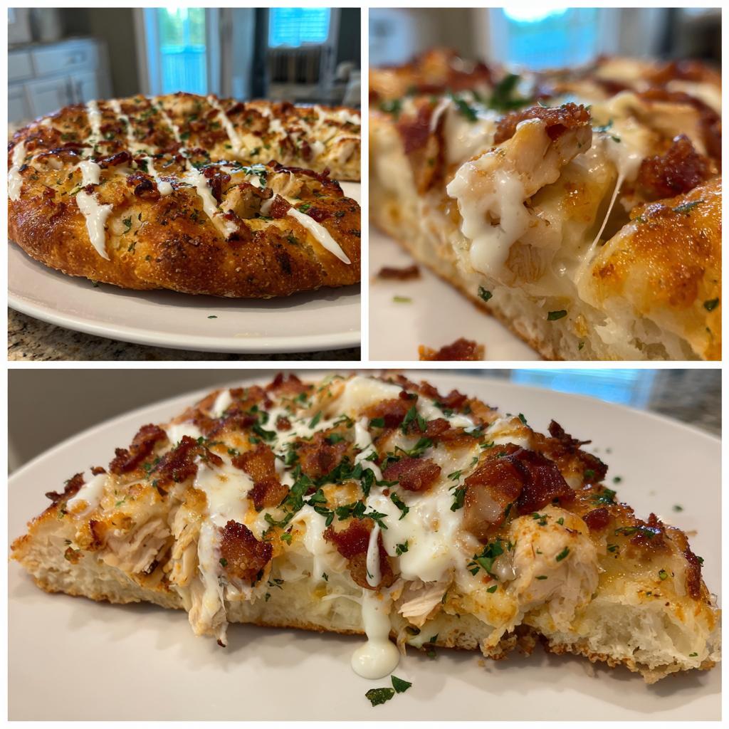 chicken bacon ranch pizza - detail 3