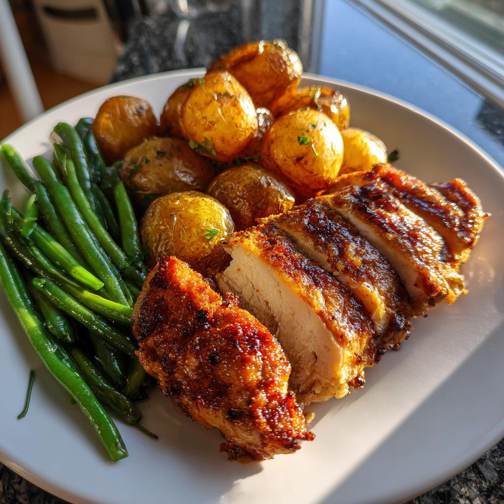chicken potatoes and green beans