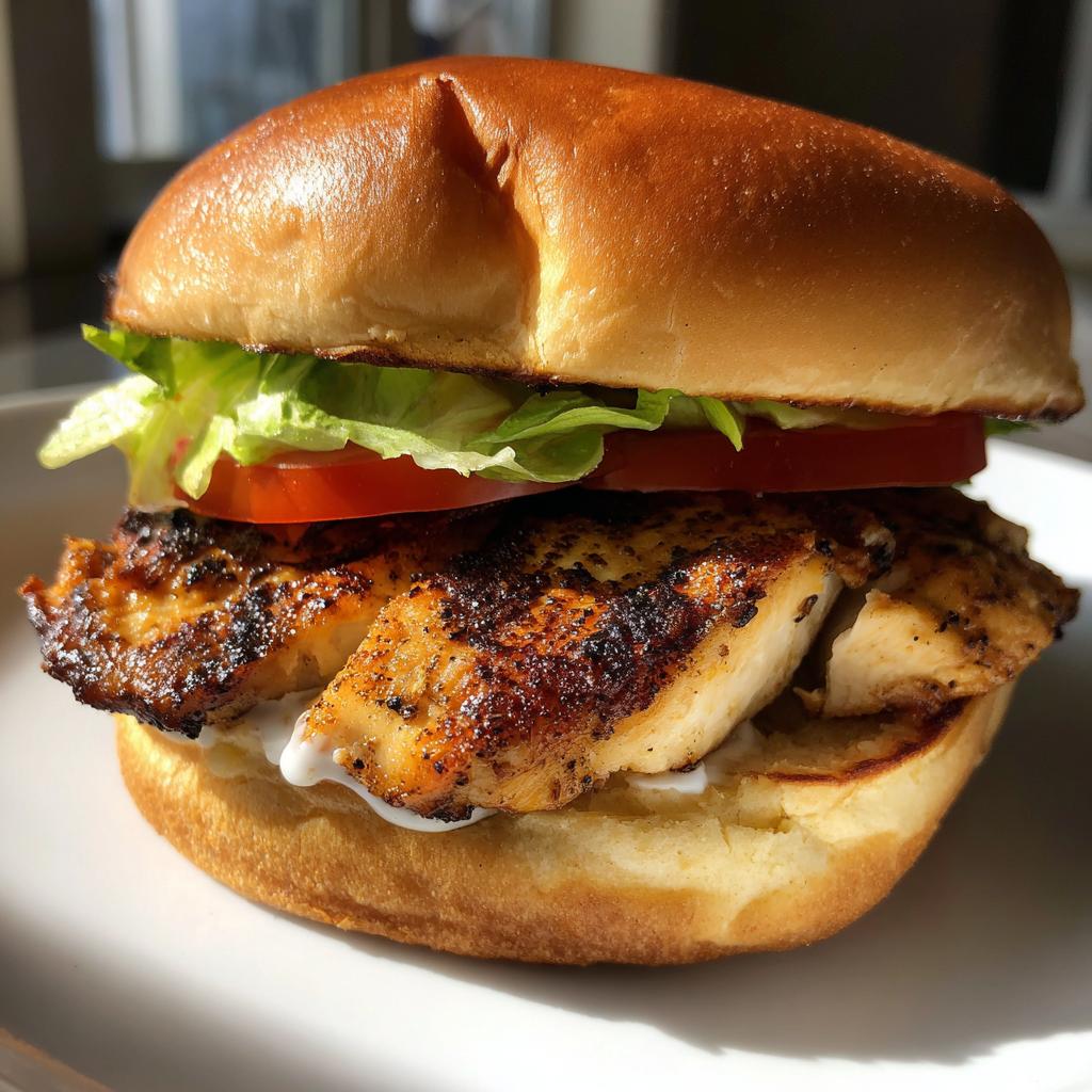 chicken sandwich - detail 1