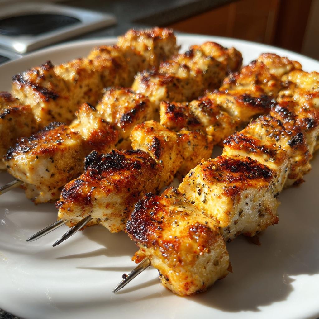 chicken skewers - detail 1
