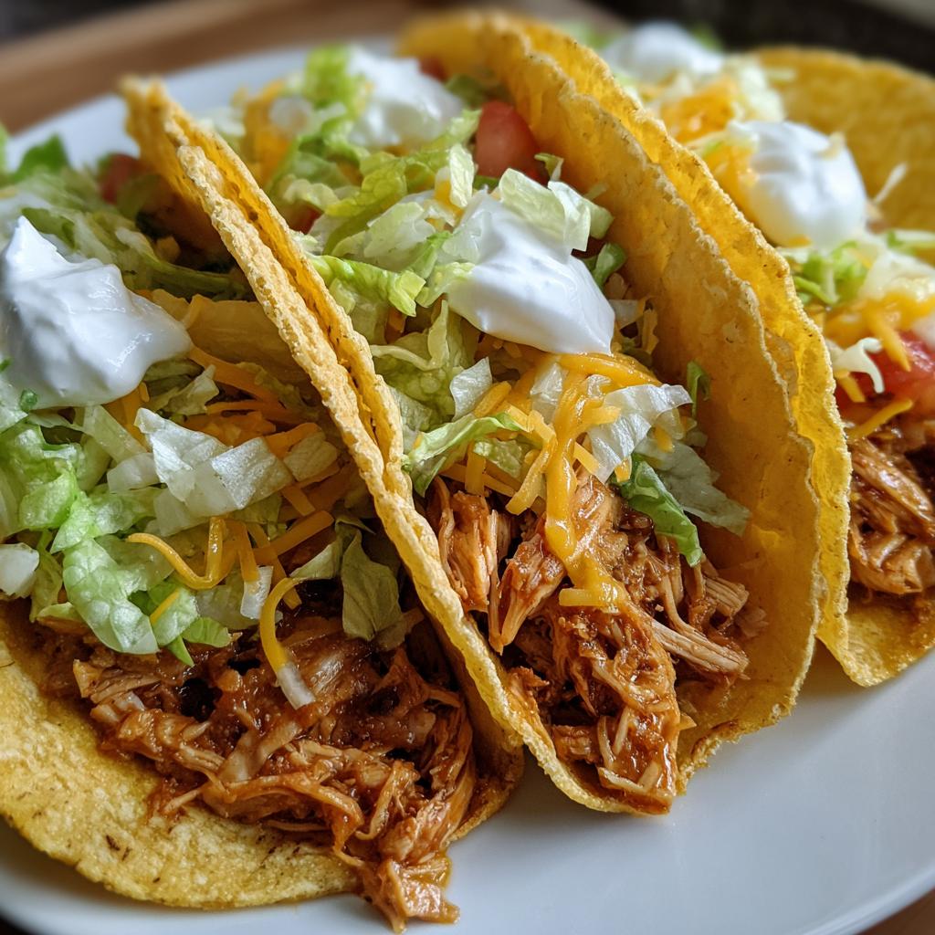 crock pot chicken tacos - detail 1