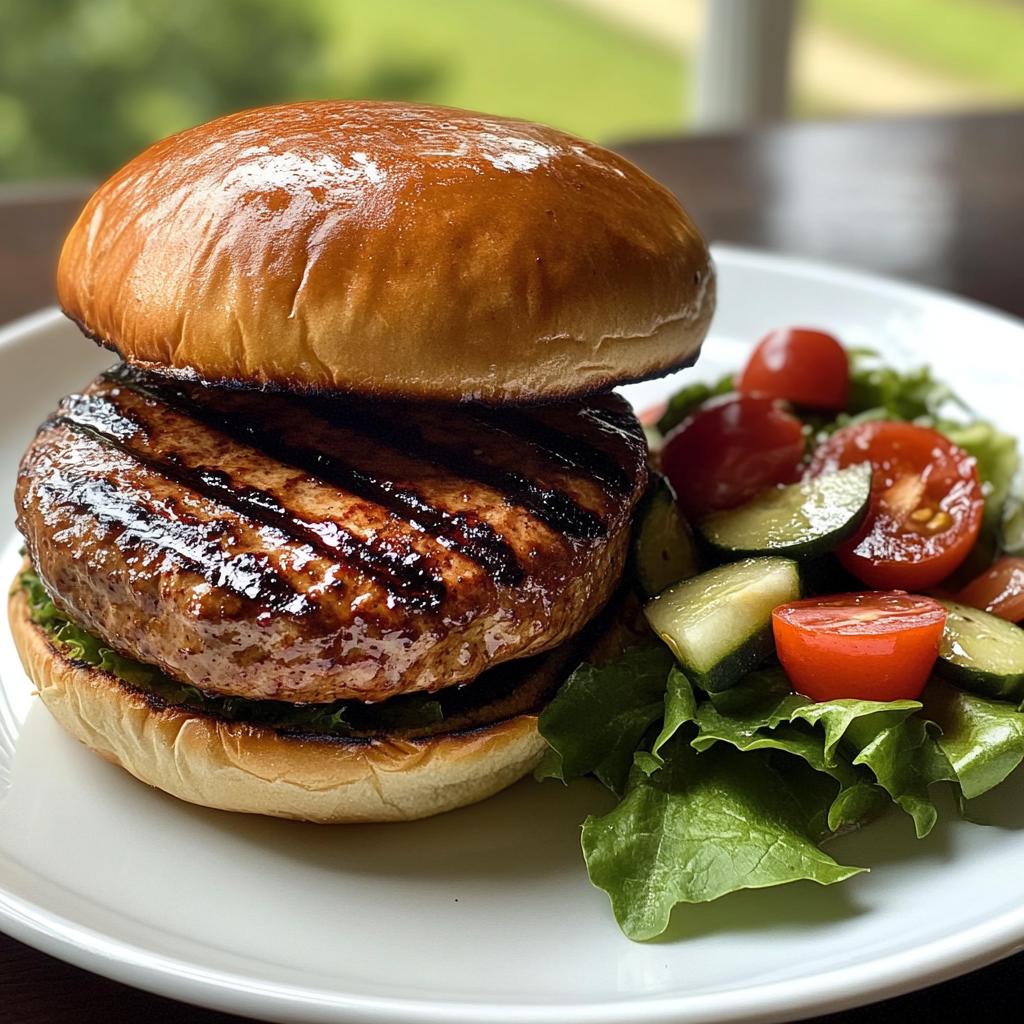 Grilled Turkey Burgers with Side Salad