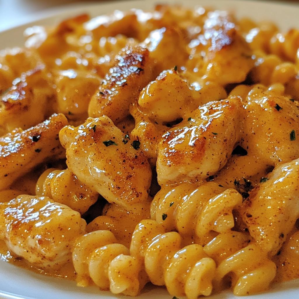 garlic butter chicken bites spicy cajun alfredo twisted pasta