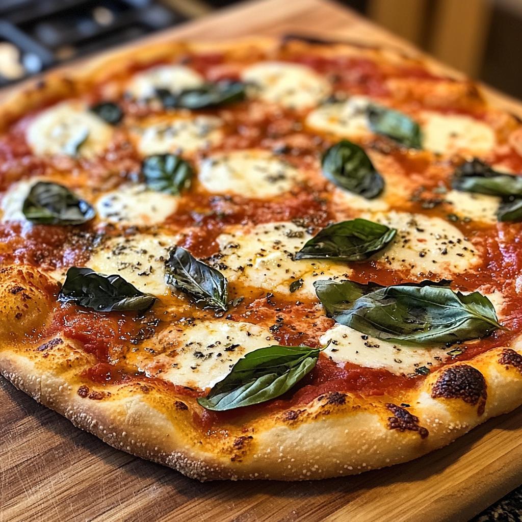 Margherita Pizza with Basil - detail 1