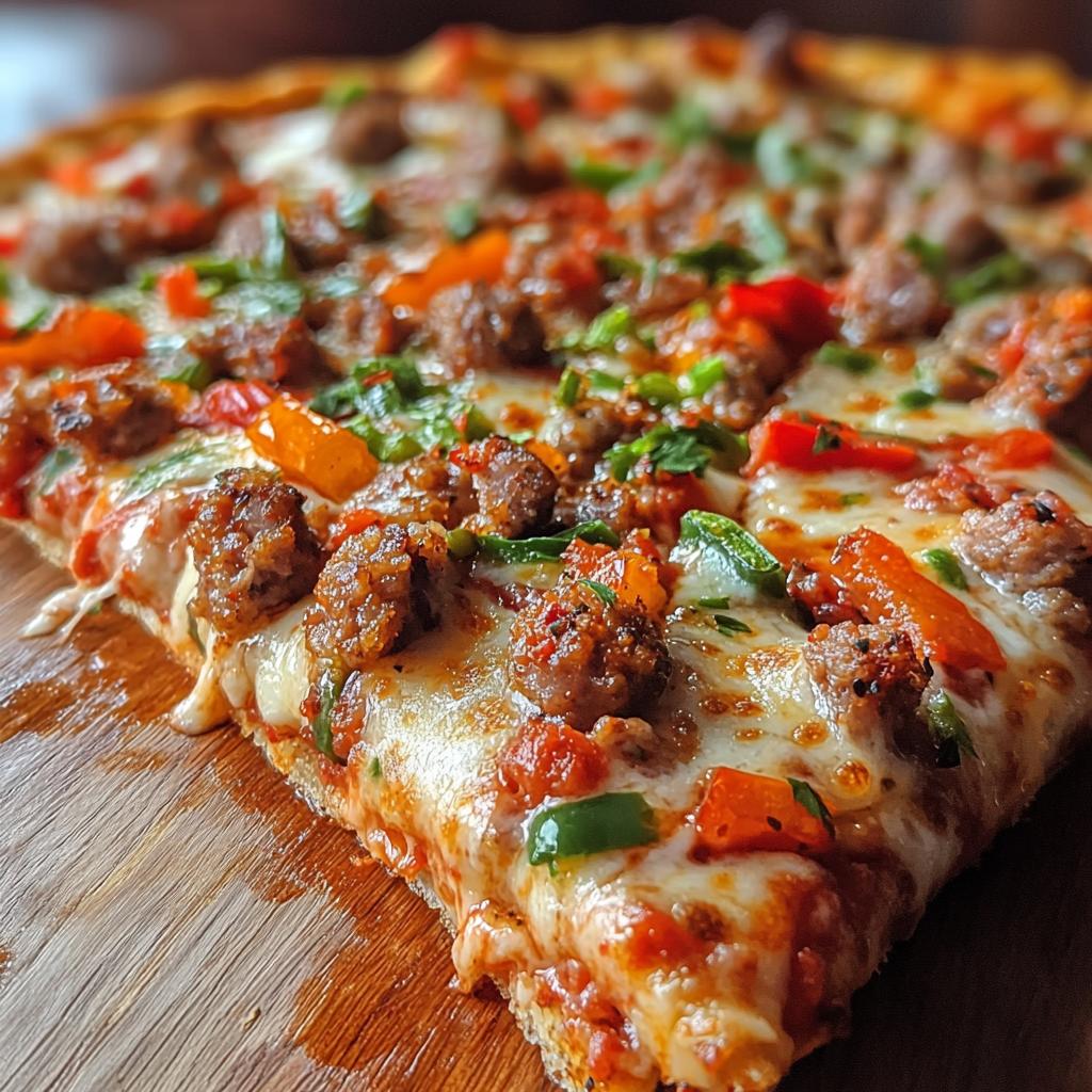 Sausage and Peppers Pizza