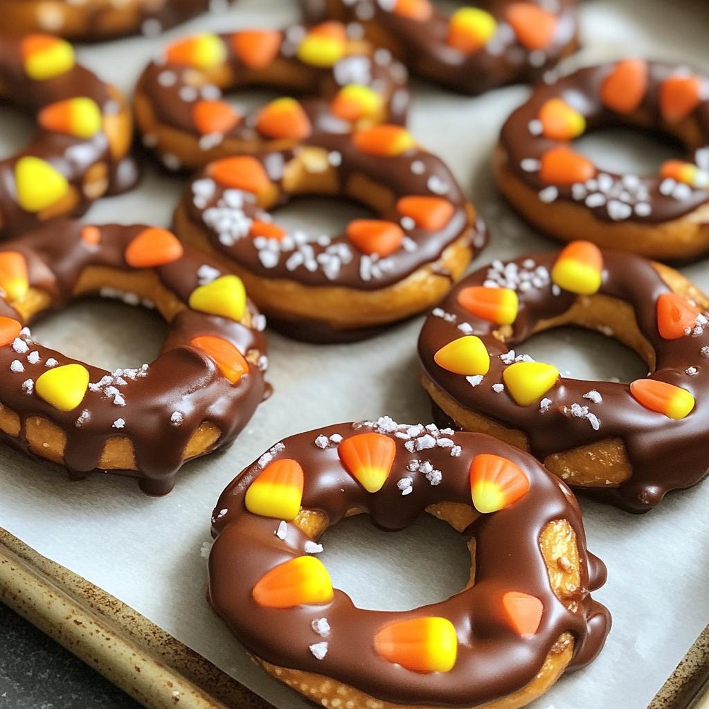 candy corn pretzel hugs recipe